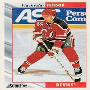 Viacheslav Fetisov (NJ Devils) 1992 Score '92 Hockey Card - Card Number 97